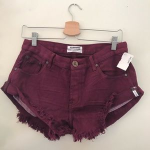 ONE Teaspoon Bordeaux Bandit shorts